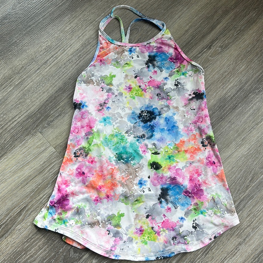 Burn boot camp floral tank size XS